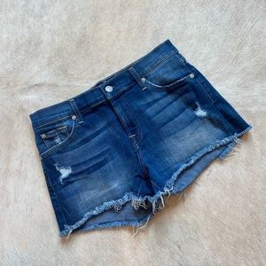 7 for All Mankind cutoff jean shorts, sz 27.